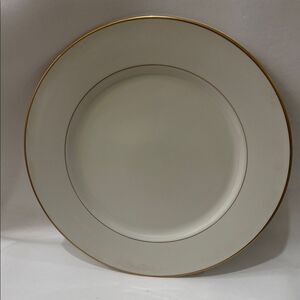 Royal Limited Golden Ivory Gold Trim 12 Inch Elegant Chop Plate Round Platter